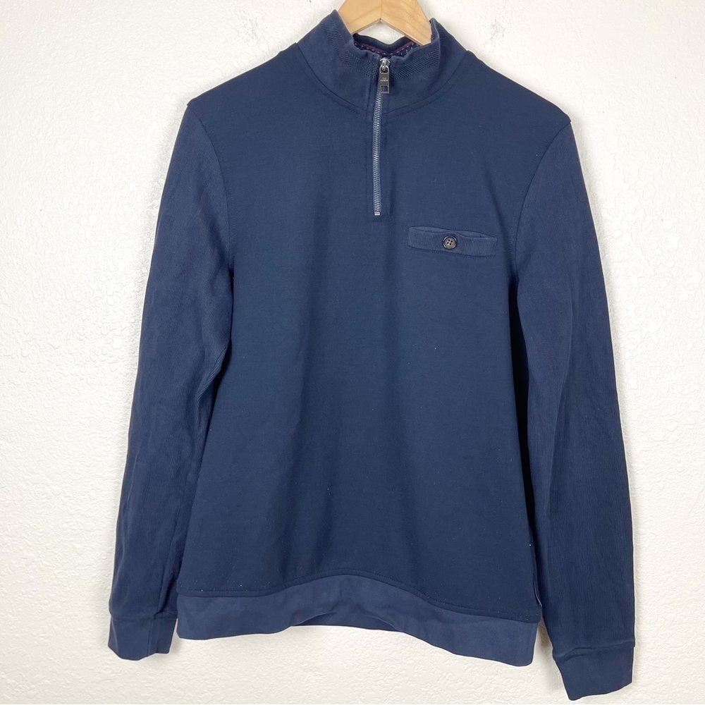Ted Baker London 1/4 Long Sleeve Pullover Top Size Medium Men